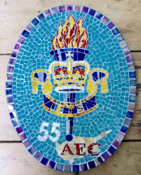 Commissioned mosaic for 55 Army Education Centre, Cyprus Mosaic medallion art