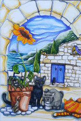 Courtyard Cats Artwork: Courtyard Cats