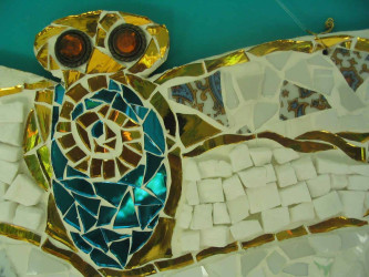Detail of dragonfly Detail of dragonfly mosaic artwork
