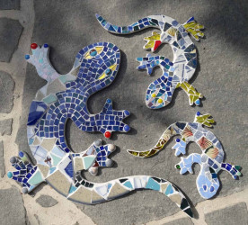 Gecko family available in 3 sizes Mosaic gecko family