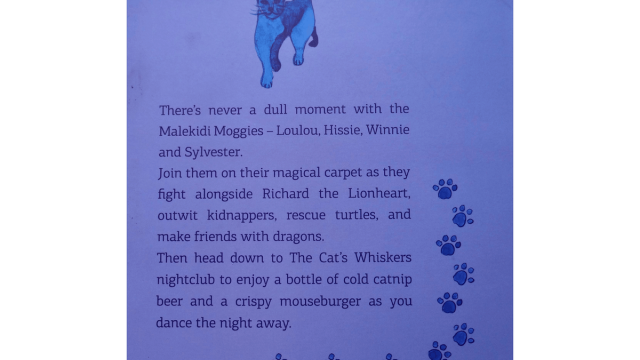 Back cover Malekidi Moggies book back cover