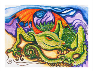 My Little Green Dragon Artwork: My Little Green Dragon
