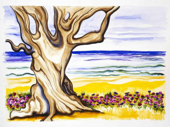 Olive Tree by the Sea Artwork: Olive Tree by the Sea