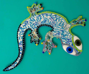 George the gecko Mosaic artwork: George the gecko